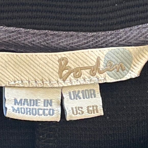 Boden Ottoman Ribbed Knit Sheath A-Line Black Workwear Dress size US 6R - Picture 9 of 14